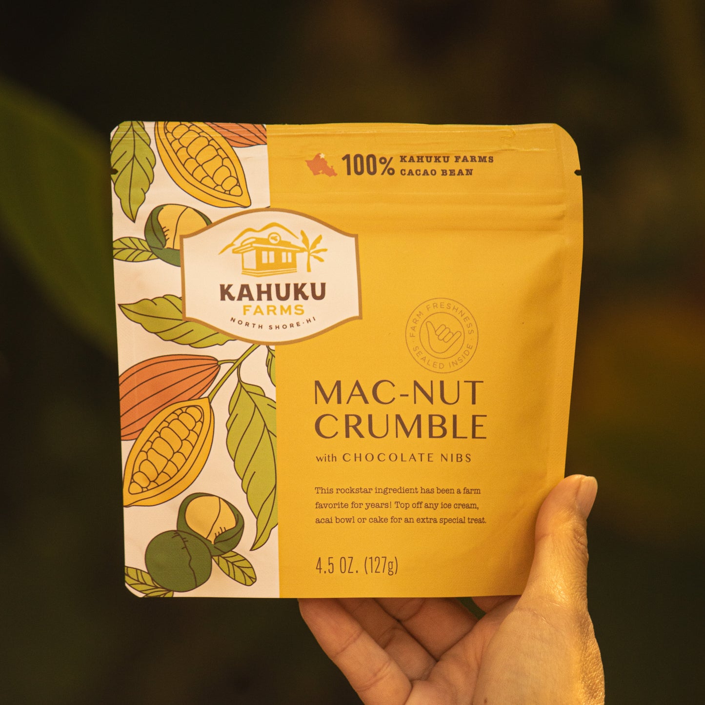 bag of macadamia nut crumble