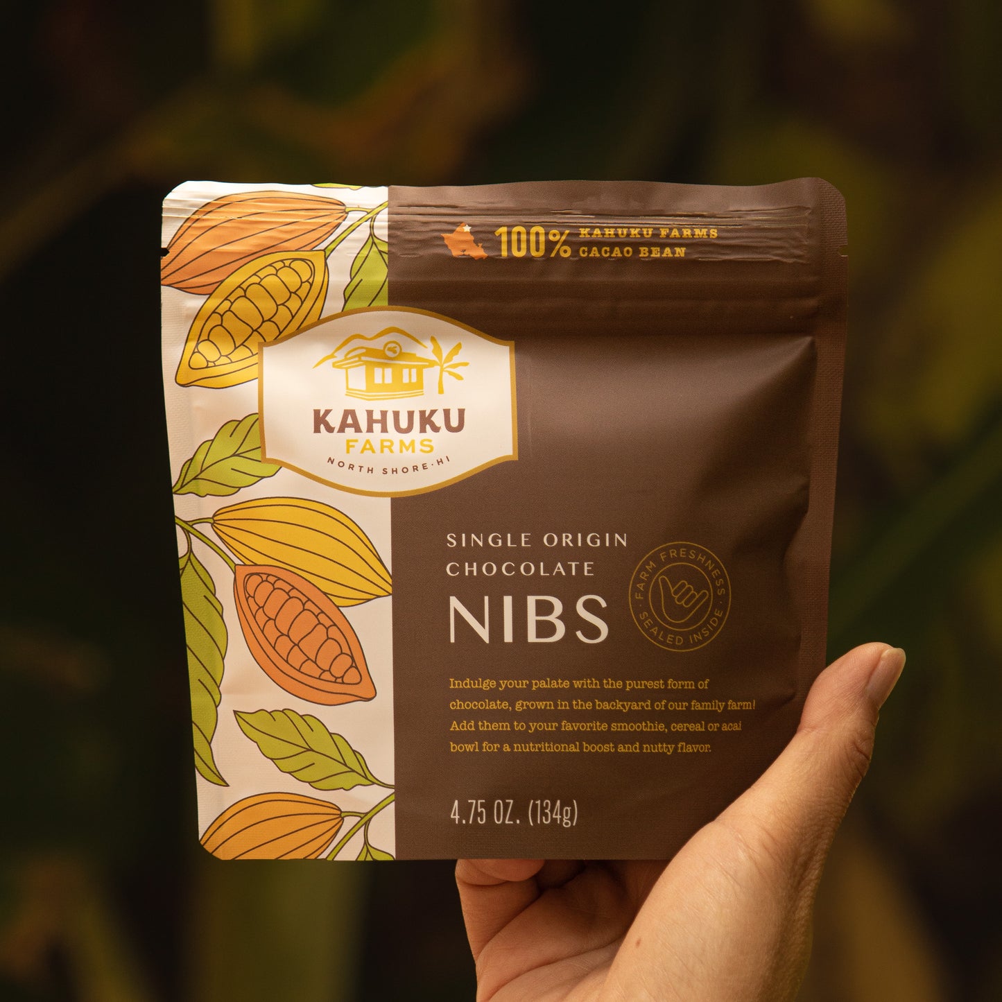 bag of cacao nibs