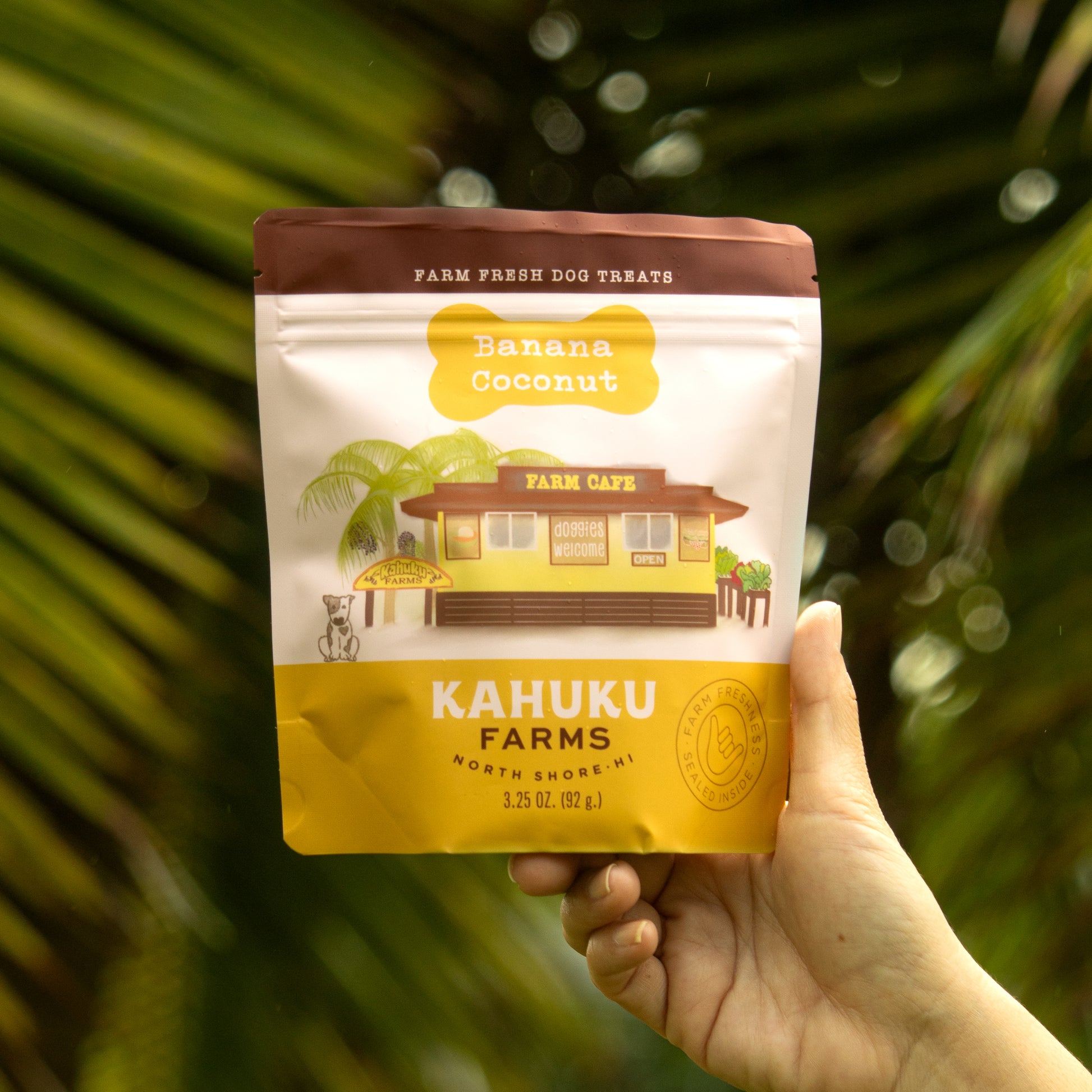 bag of banana coconut flavored dog treats