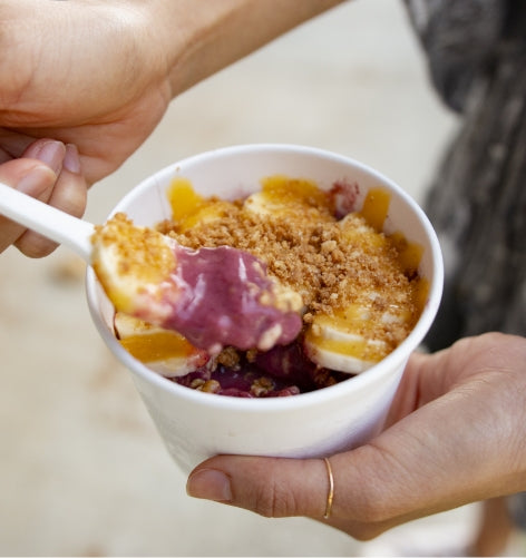 scoop of hawaiian acai bowl