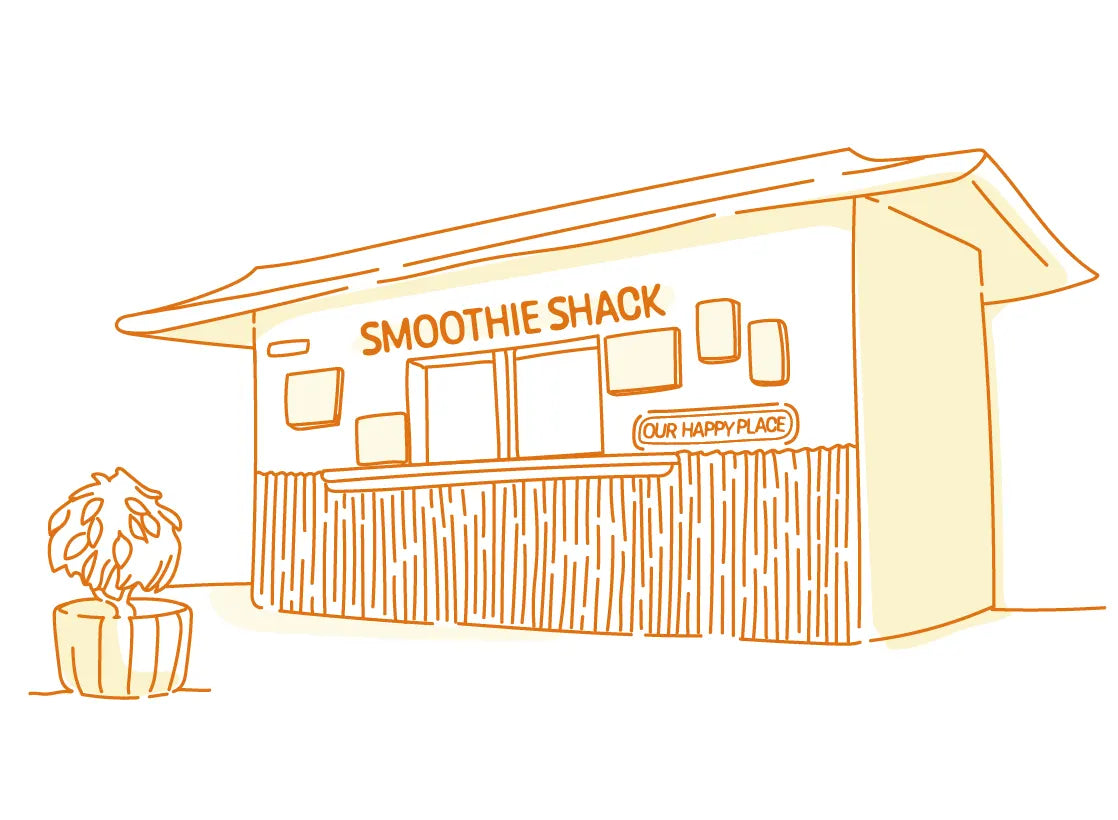 illustration of smoothie shack